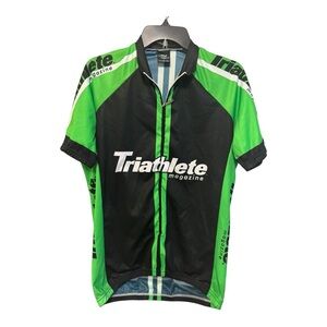 Suarez Green and Black Cycling Jersey Athletic Fit